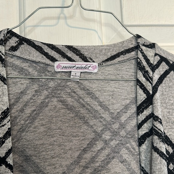 Sweet Violet black and grey cardigan size small - Picture 3 of 4